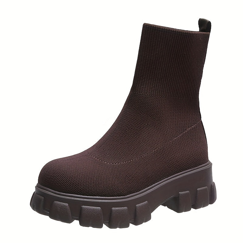 Annetje - Stretch-Stiefeletten mit dicker Stoffsohle