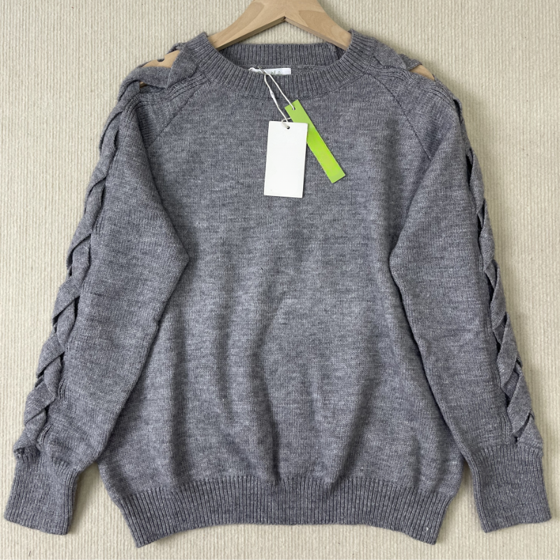 Dorette - Grauer einfarbiger Pullover für einen modischen Look