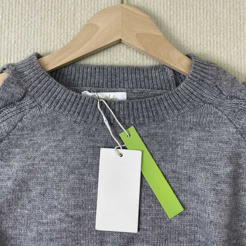 Dorette - Grauer einfarbiger Pullover für einen modischen Look