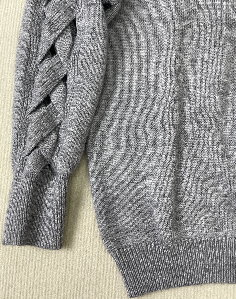 Dorette - Grauer einfarbiger Pullover für einen modischen Look