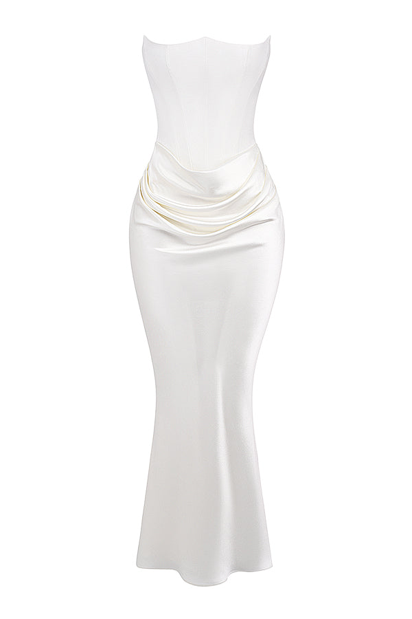 Shiloh - elegantes trägerloses Korsett-Maxikleid