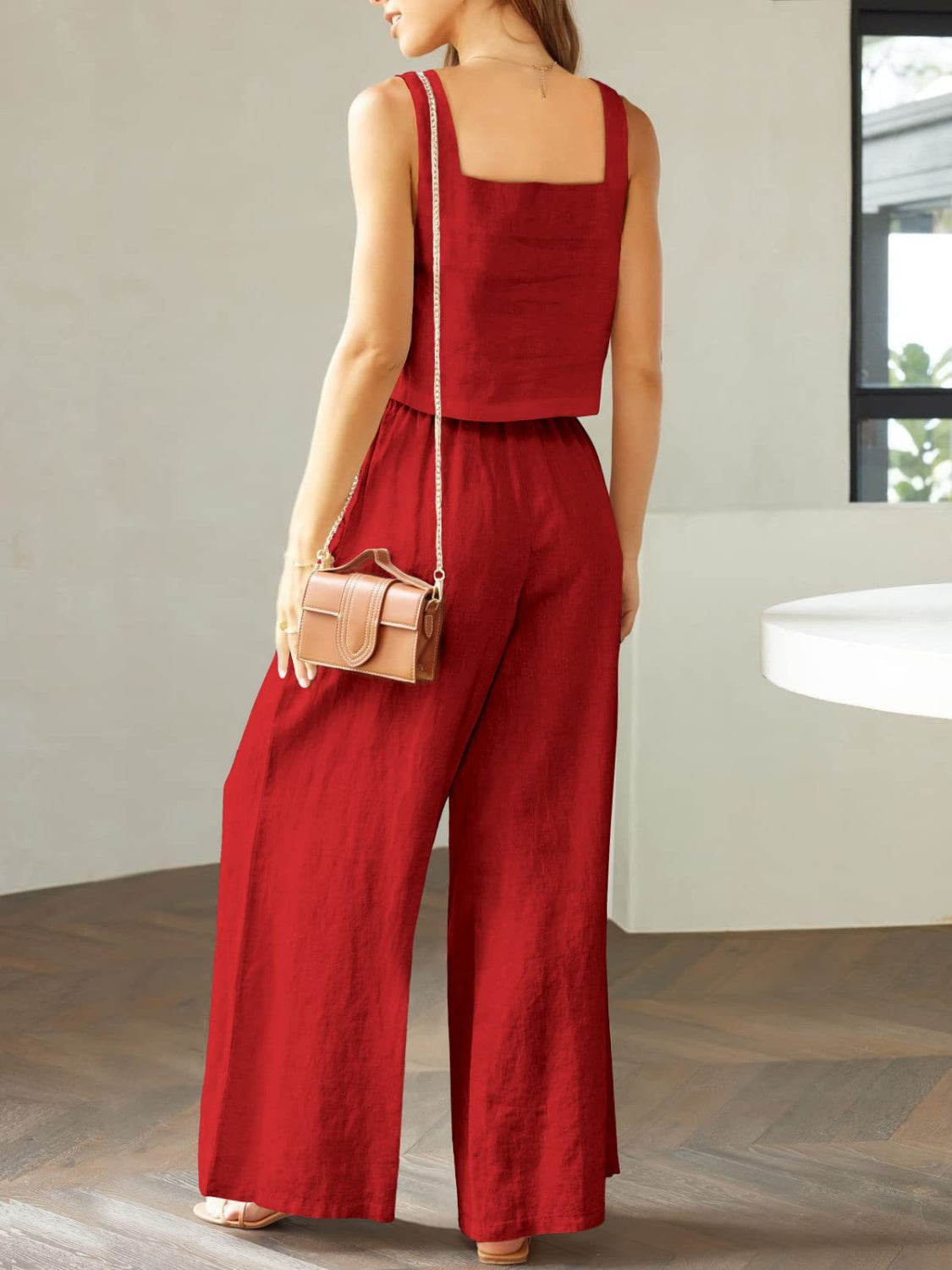 Lily - Gekürztes Tanktop und Hose mit weitem Bein Satz