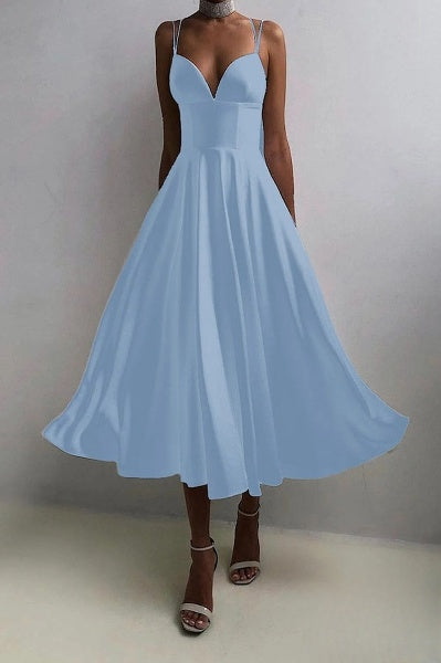 Esmée - elegantes Midikleid mit Spaghettiträgern für besondere Anlässe