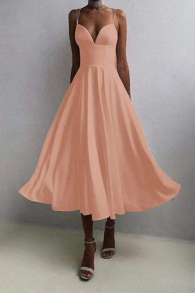 Esmée - elegantes Midikleid mit Spaghettiträgern für besondere Anlässe