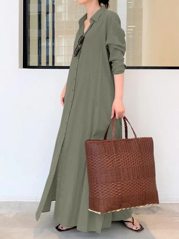 elyne langes übergroßes bequemes Hemdkleid