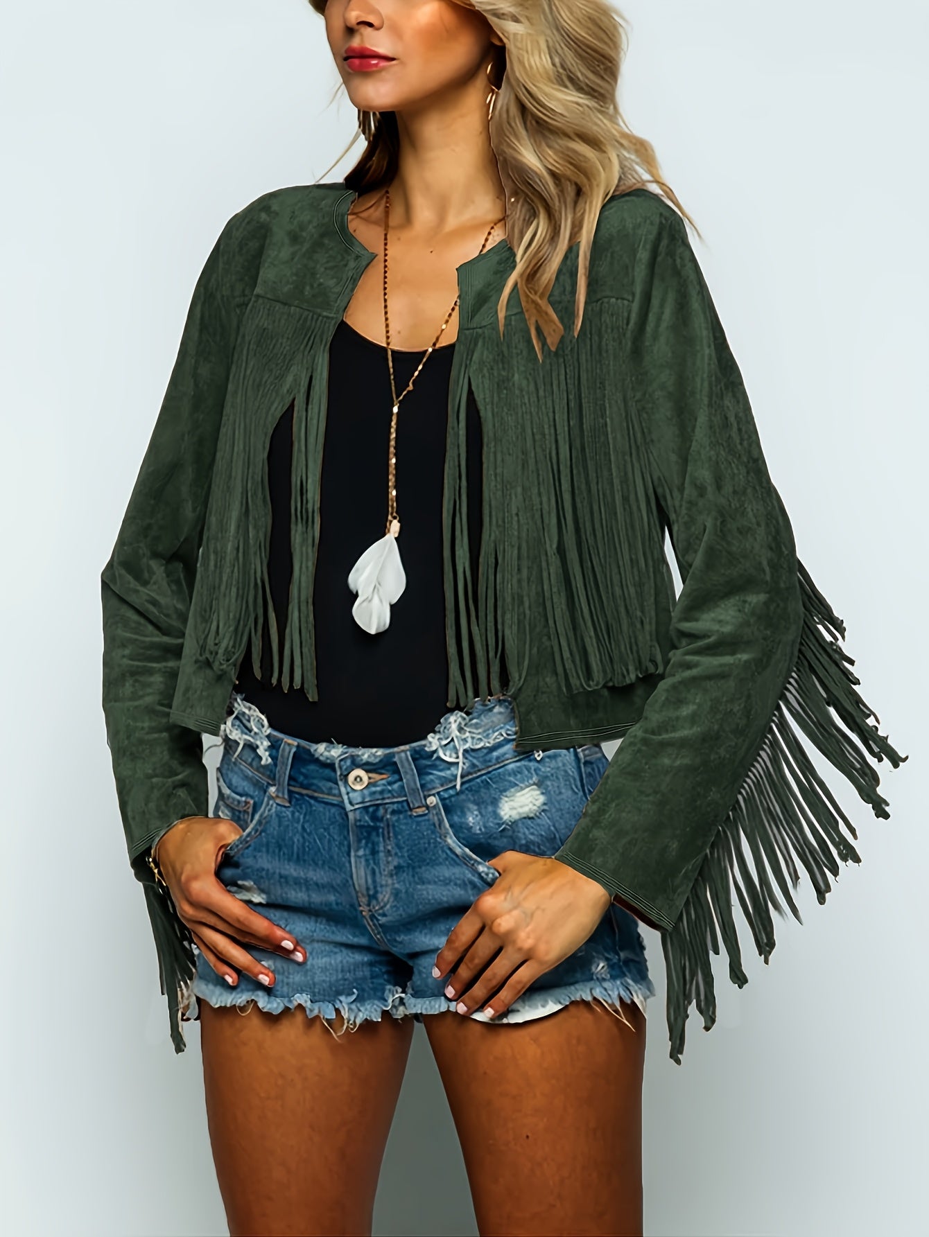Tessa - Cowboyjacke im Boho-Chic aus Wildleder mit Fransen