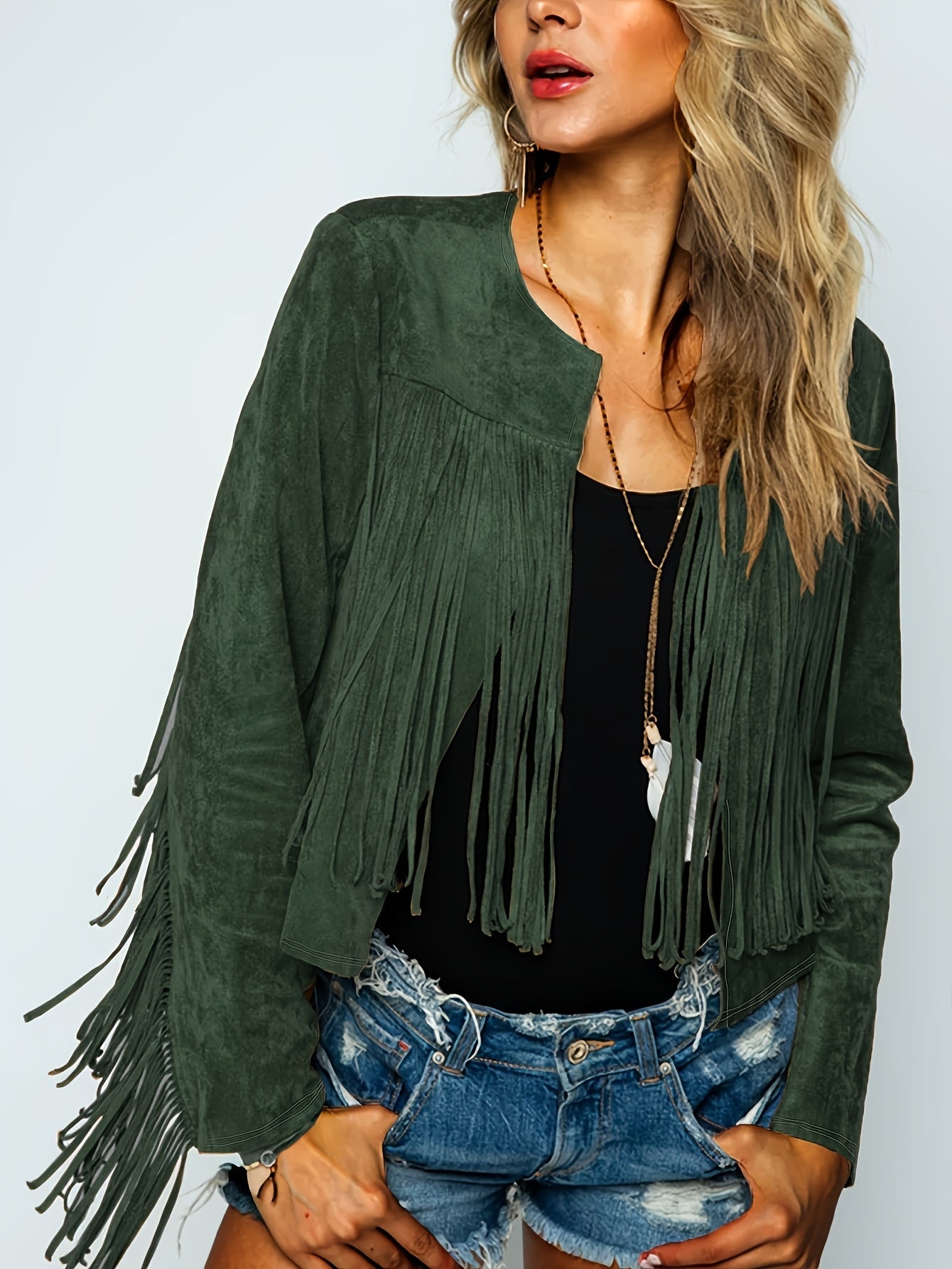 Tessa - Cowboyjacke im Boho-Chic aus Wildleder mit Fransen