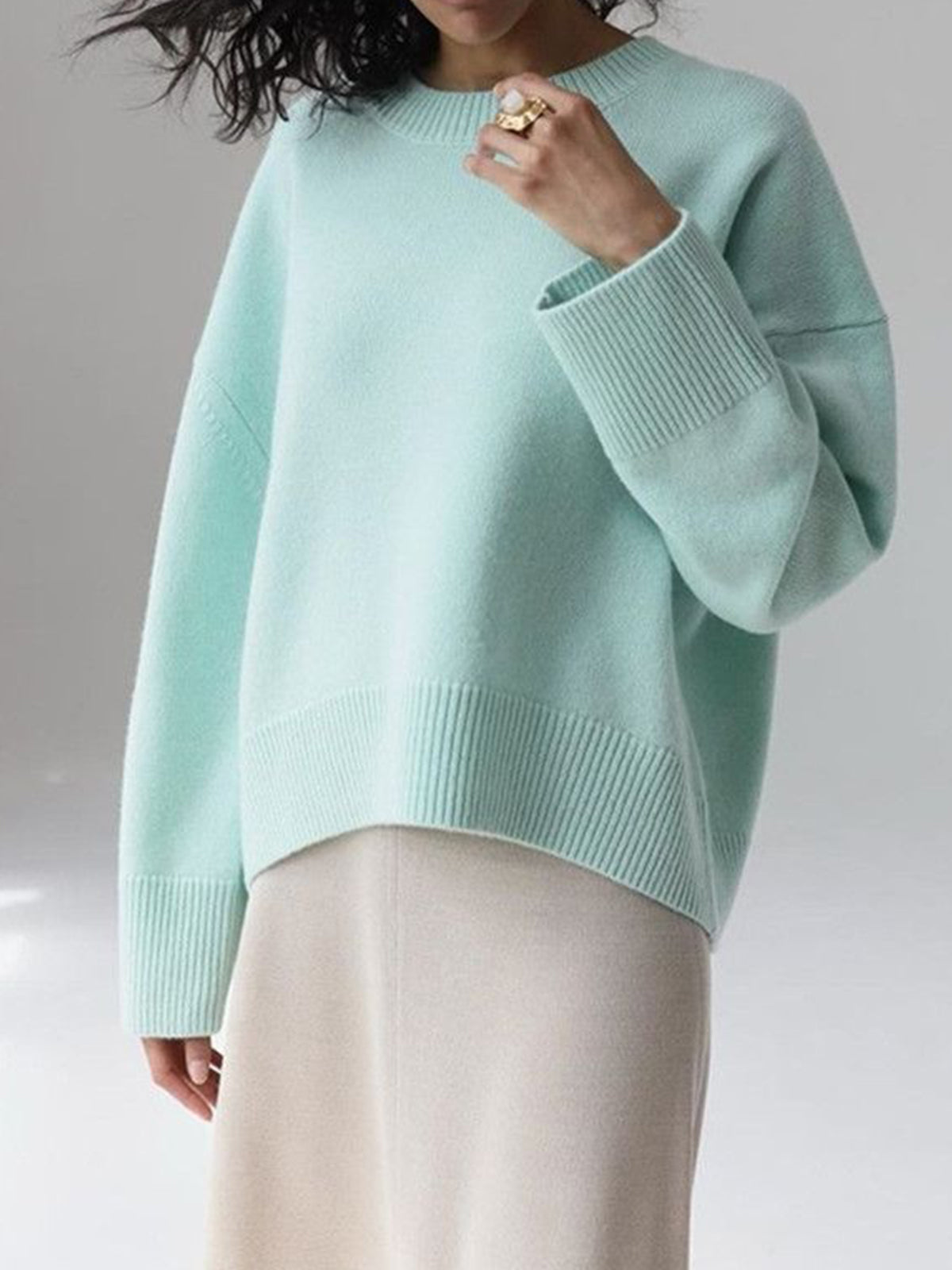 Patricia -. Übergröße, superweicher gestrickt Pullover für mühelos Komfort