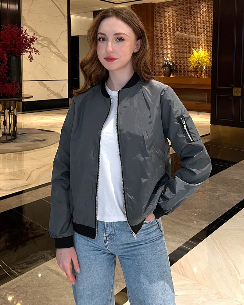 Maya - Stilvolle klassische Bomberjacke mit Taschen - perfekt für jede Gelegenheit