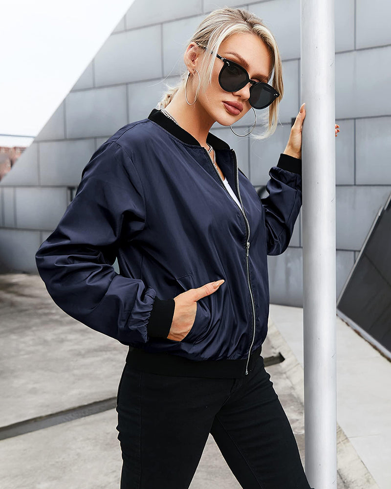 Maya - Stilvolle klassische Bomberjacke mit Taschen - perfekt für jede Gelegenheit