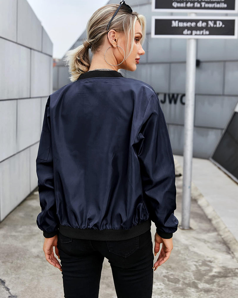 Maya - Stilvolle klassische Bomberjacke mit Taschen - perfekt für jede Gelegenheit