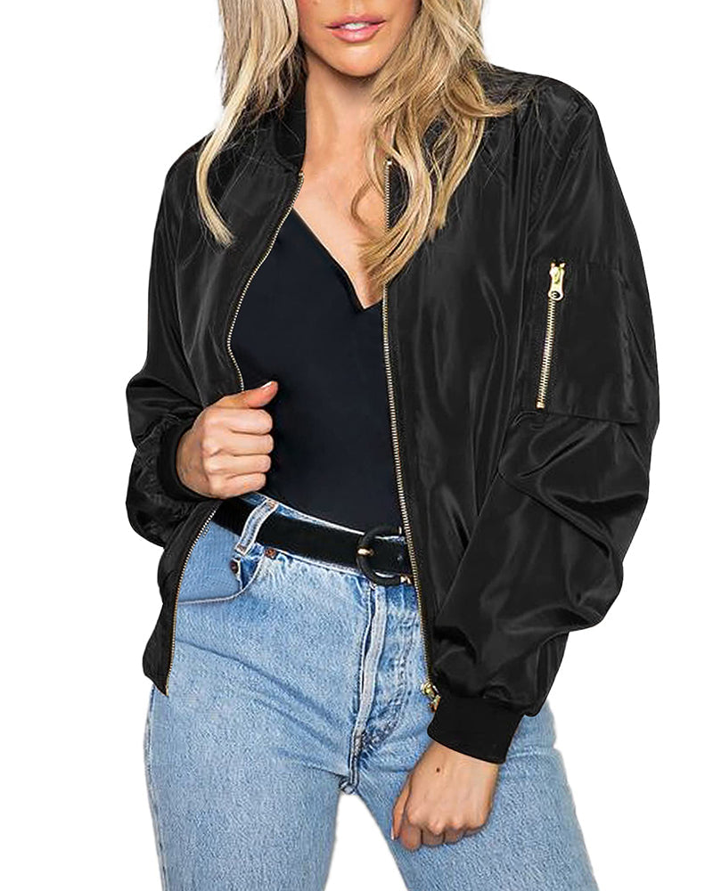 Maya - Stilvolle klassische Bomberjacke mit Taschen - perfekt für jede Gelegenheit