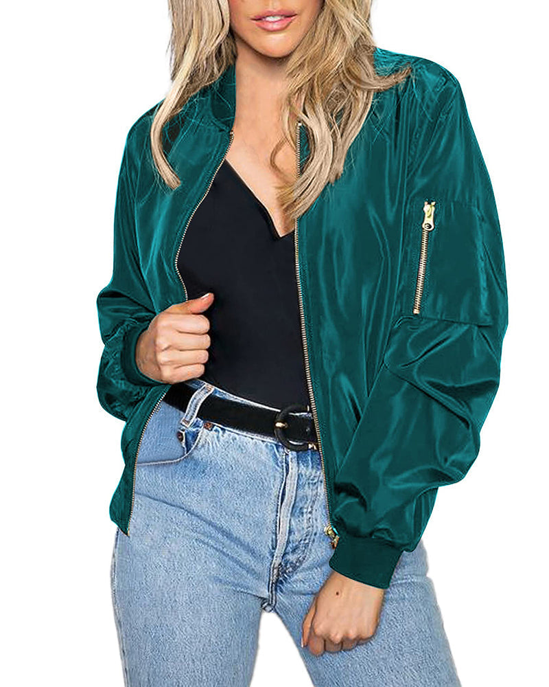 Maya - Stilvolle klassische Bomberjacke mit Taschen - perfekt für jede Gelegenheit