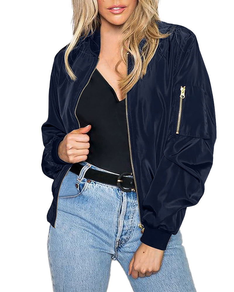 Maya - Stilvolle klassische Bomberjacke mit Taschen - perfekt für jede Gelegenheit