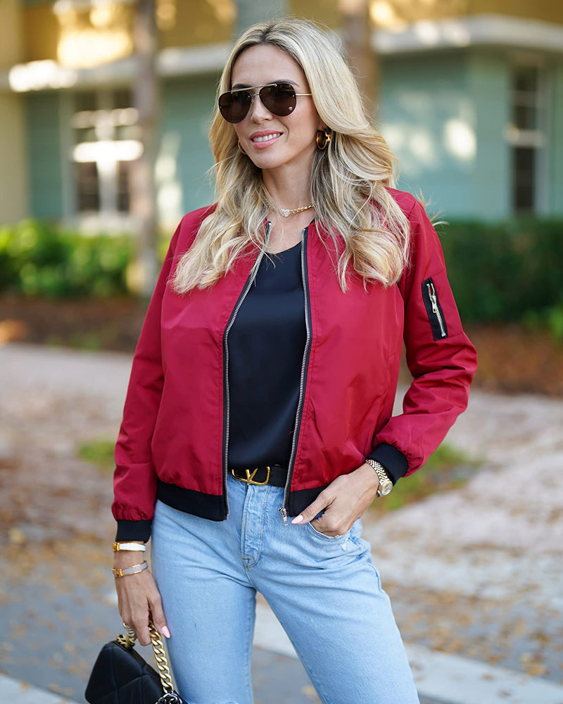 Maya - Stilvolle klassische Bomberjacke mit Taschen - perfekt für jede Gelegenheit