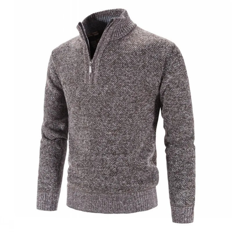 Luca - vielseitiger Strickpullover mit halbem Reißverschluss für Herren