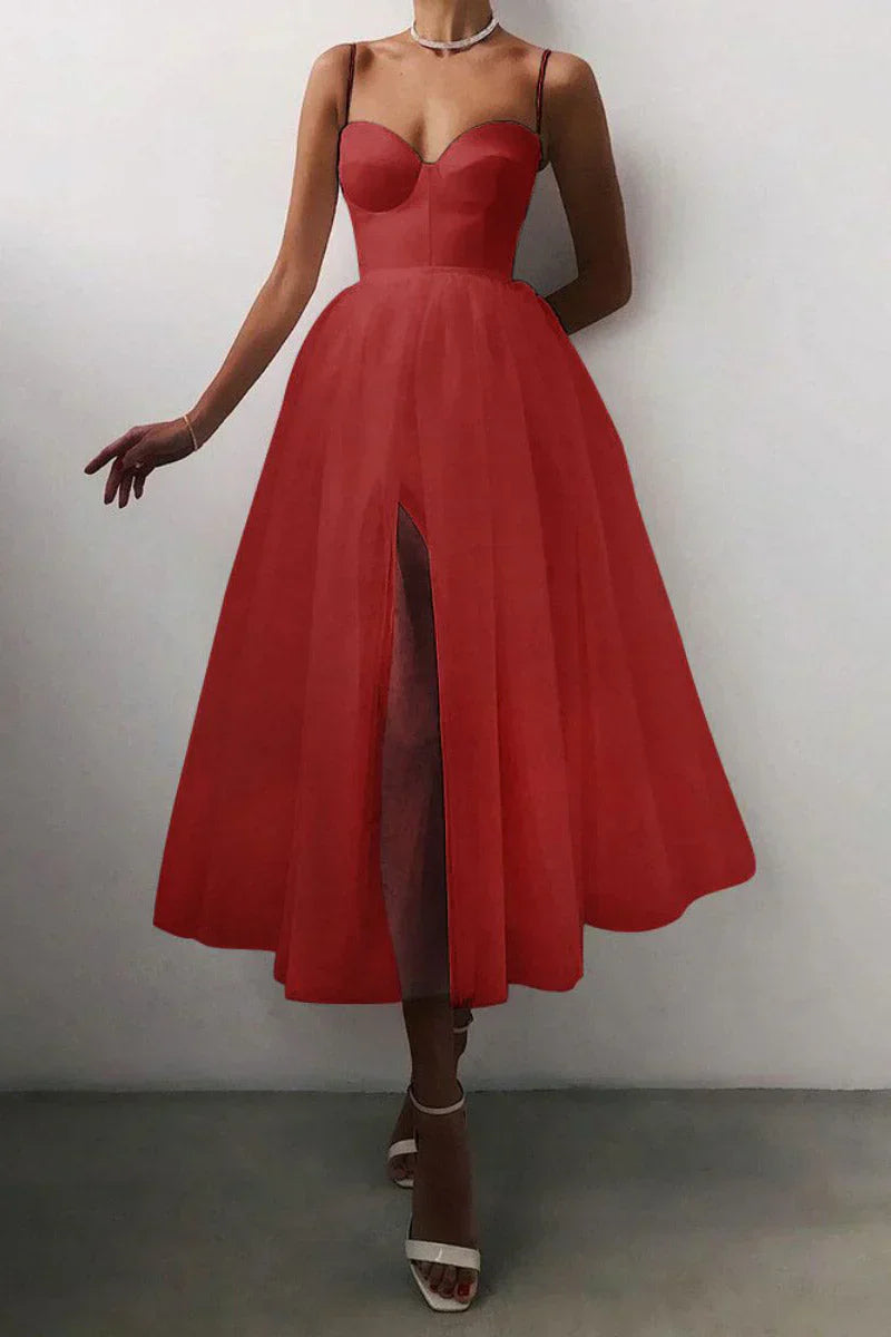 Esmeralda - Spaghetti Riemen gerade Linie Abschlussball Kleid