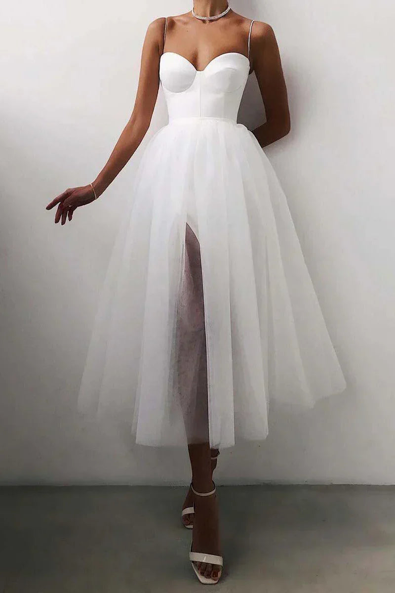 Esmeralda - Spaghetti Riemen gerade Linie Abschlussball Kleid