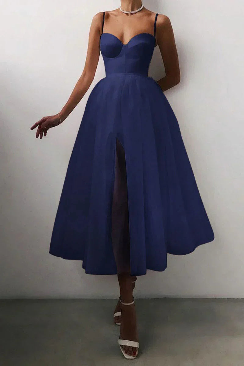 Esmeralda - Spaghetti Riemen gerade Linie Abschlussball Kleid