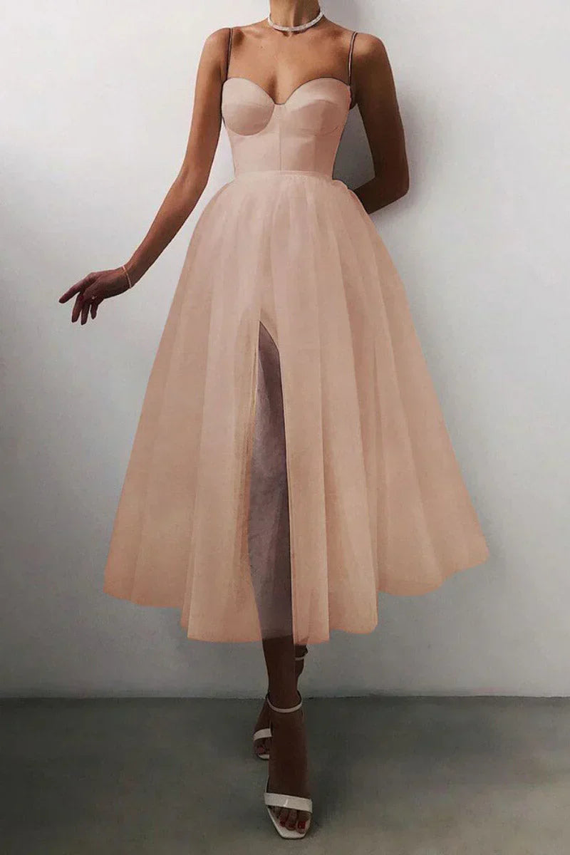 Esmeralda - Spaghetti Riemen gerade Linie Abschlussball Kleid