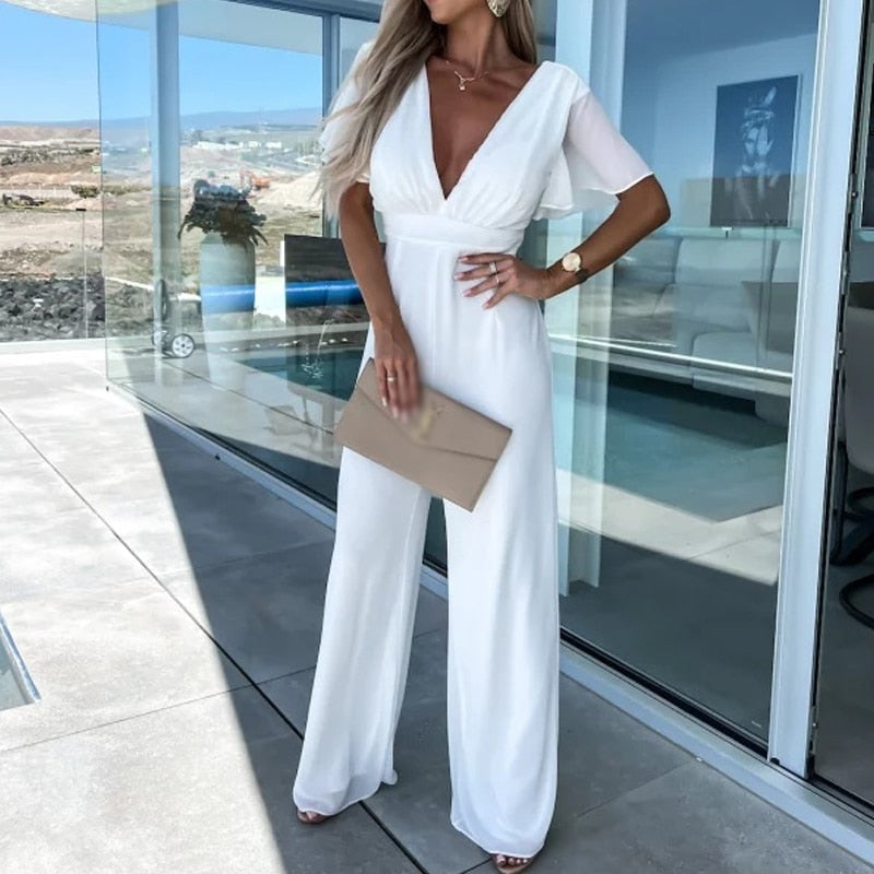 Bente - Eleganter Jumpsuit mit weiten Beinen