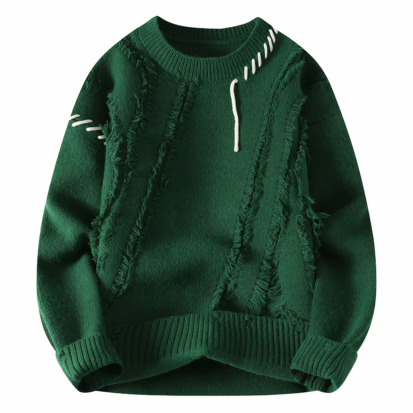 Oskar - trendiger Distressed-Strickpullover mit einzigartigen Details