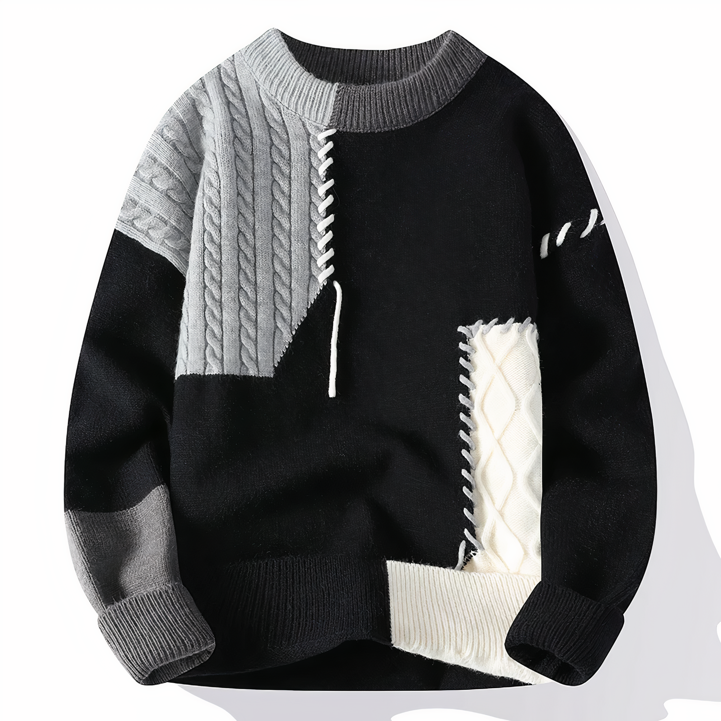 Oskar - trendiger Distressed-Strickpullover mit einzigartigen Details