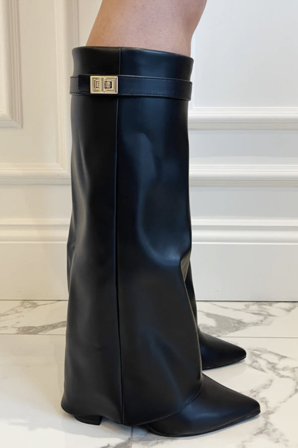 Maribel - Taupefarbene Wildlederstiefel mit ausgestelltem Absatz