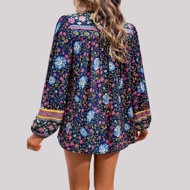 Kate - Bohème Bluse mit Paisley Muster