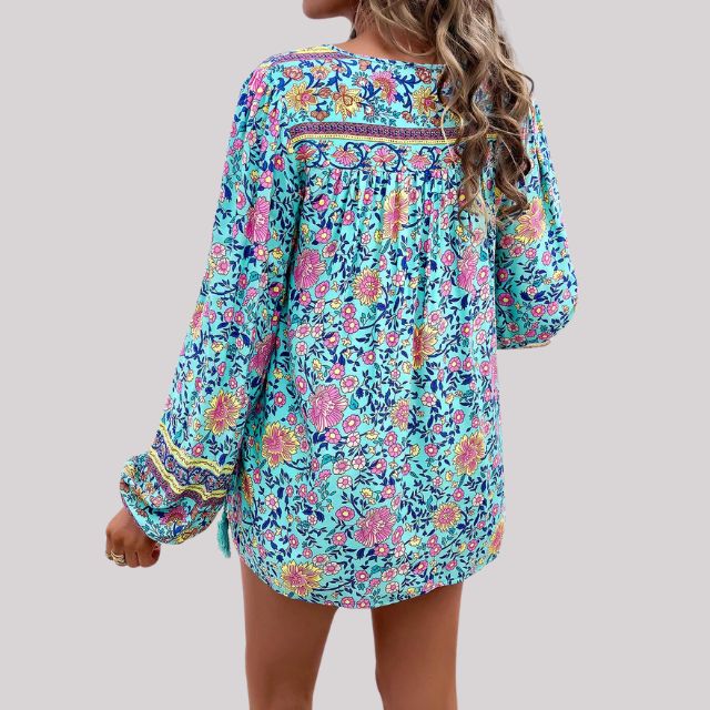 Kate - Bohème Bluse mit Paisley Muster