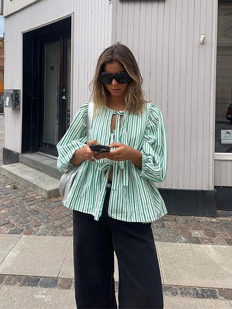 Caroline - Bluse mit Puffärmeln