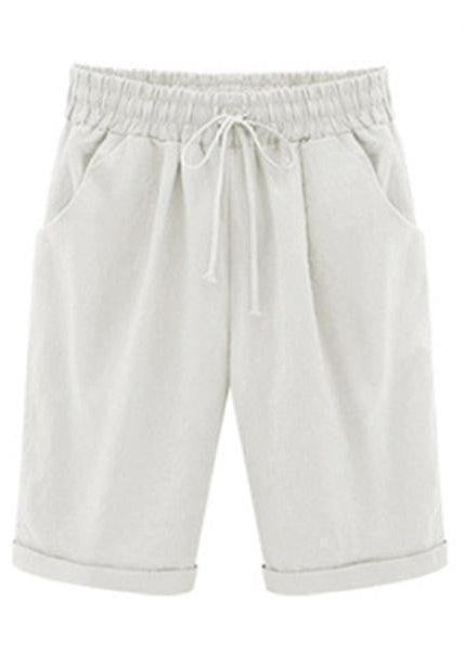 Nikki - Frauen lässig Sommer Urlaub lose Baumwolle Shorts Hosen mit Taschen und Kordelzug