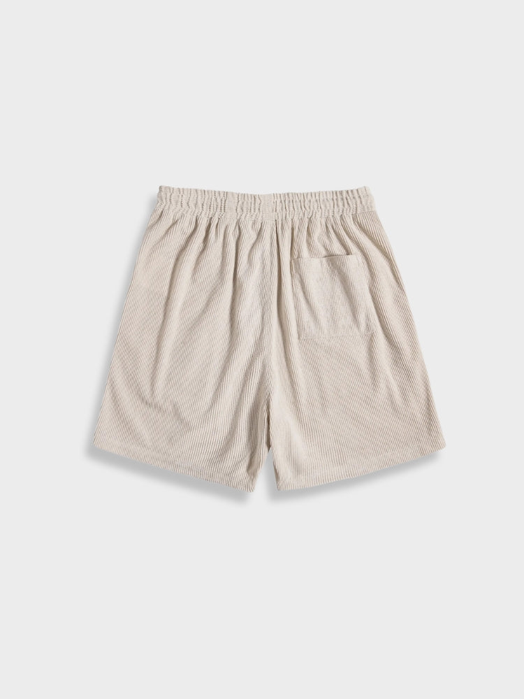 Victor - Leinen Sommerurlaub Zweiteiliges Set aus Button Up Shirt mit kurzen Ärmeln und elastischen Shorts für Männer