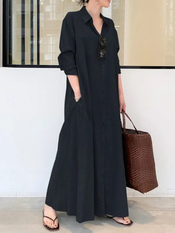 elyne langes übergroßes bequemes Hemdkleid