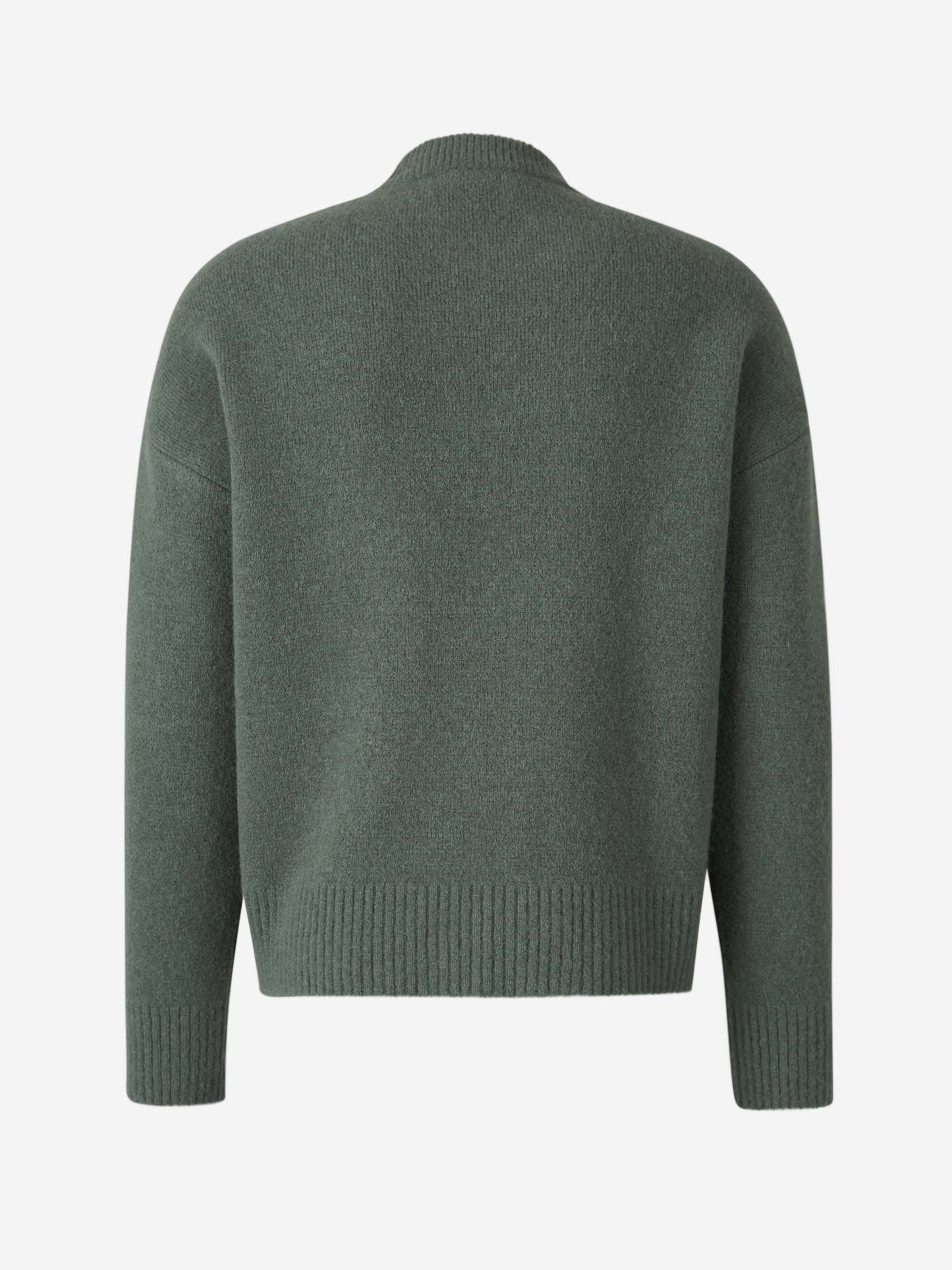Bram - Ami Paris Atmungsaktiver Strickpullover mit Herz und Buchstabe Ein Detail