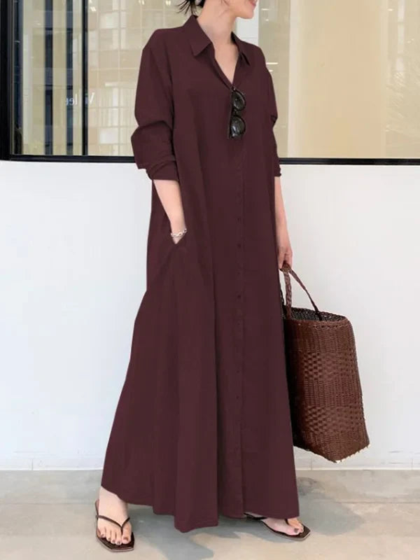 elyne langes übergroßes bequemes Hemdkleid