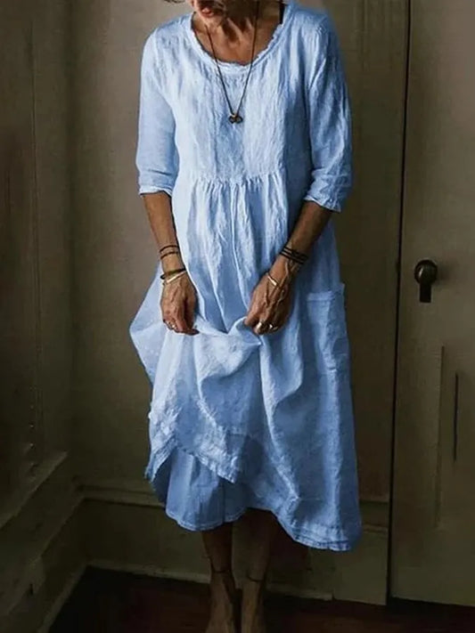 Alexis - schickes Leinenkleid für Damen: elegante Schlichtheit trifft auf Komfort