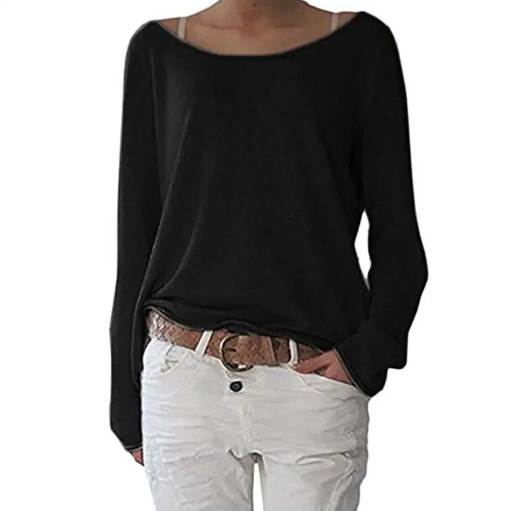 Freya - los lässig gestricktes Damen Langarmshirt