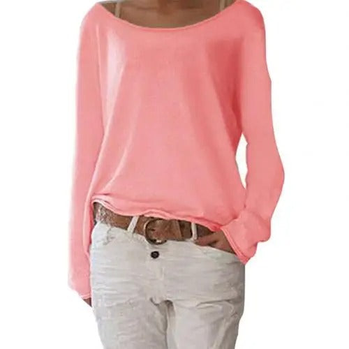 Freya - los lässig gestricktes Damen Langarmshirt