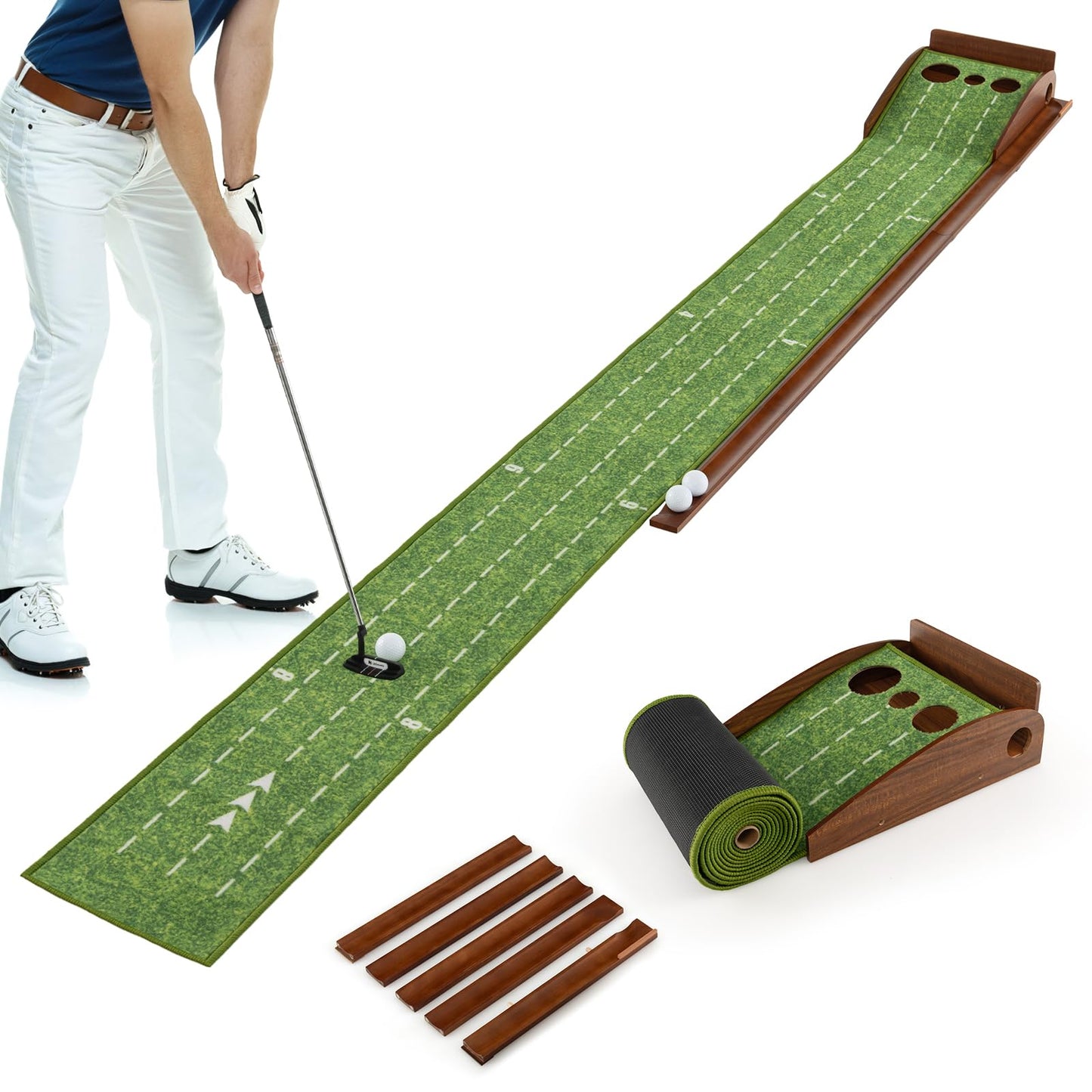 Nick - innen aufrollbar Golf Satz Kurs mit 3 Löchern