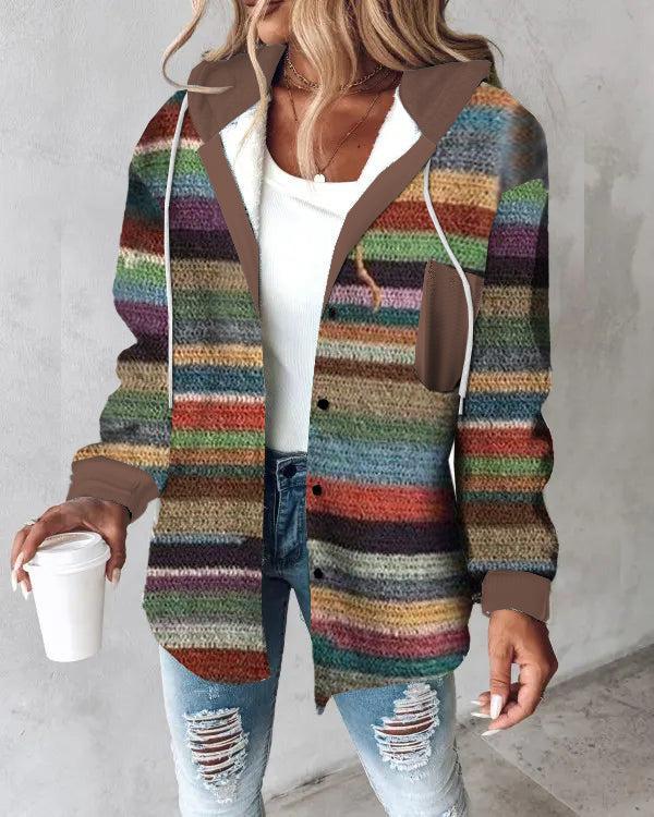 Ishani - klassisch bedruckter Kapuzenpullover Oberbekleidung