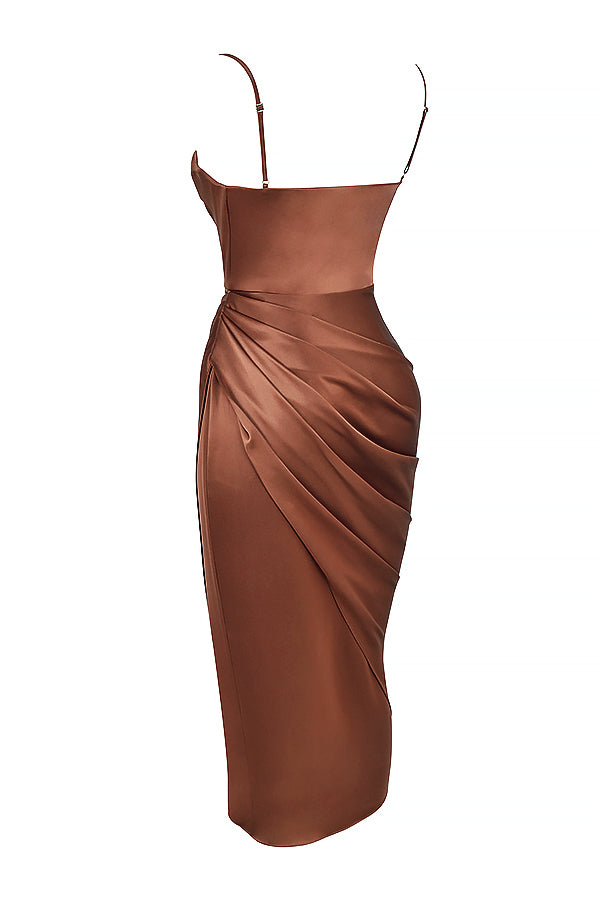 Baylor - Satin Balconnet Kleid Korsett