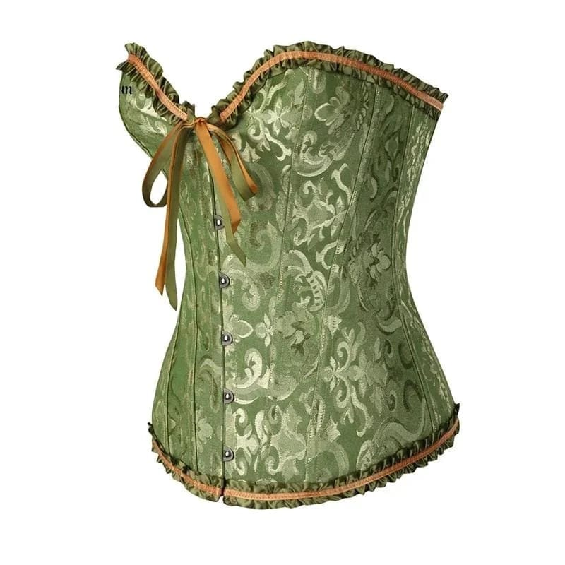 Mira - Burlesque Spitze Feminine Detail Korsett mit Rüschen und Schleife