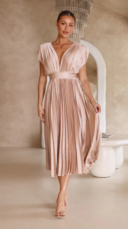 Iris - plissiertes Midikleid für einen zeitlos eleganten Look
