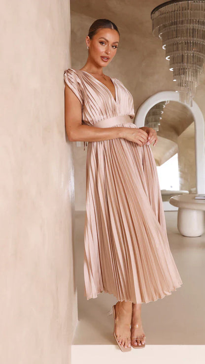 Iris - plissiertes Midikleid für einen zeitlos eleganten Look