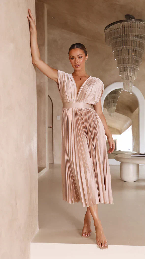 Iris - plissiertes Midikleid für einen zeitlos eleganten Look