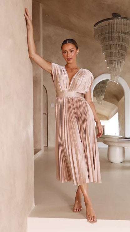 Iris - plissiertes Midikleid für einen zeitlos eleganten Look
