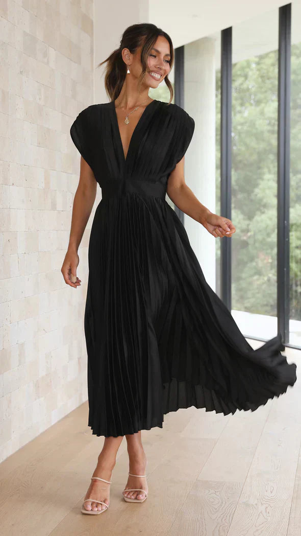 Iris - plissiertes Midikleid für einen zeitlos eleganten Look