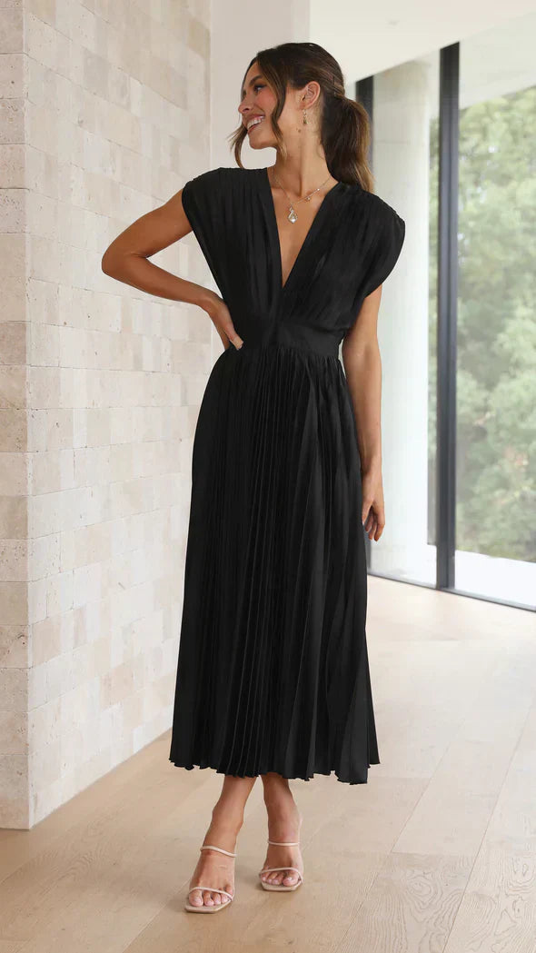 Iris - plissiertes Midikleid für einen zeitlos eleganten Look