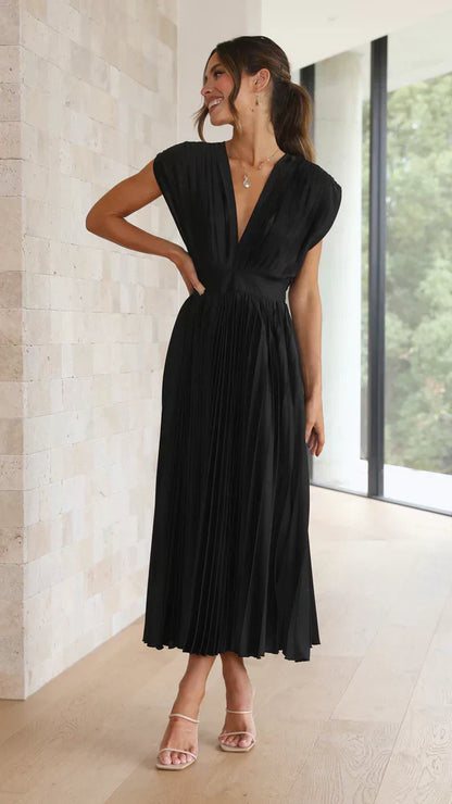 Iris - plissiertes Midikleid für einen zeitlos eleganten Look